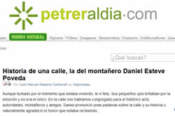 Historia de una calle, la del Montañero Daniel Esteve publicado en petreraldia.com