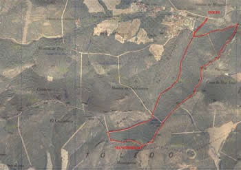 Mapa itinerario de la subida al pico Manciporra